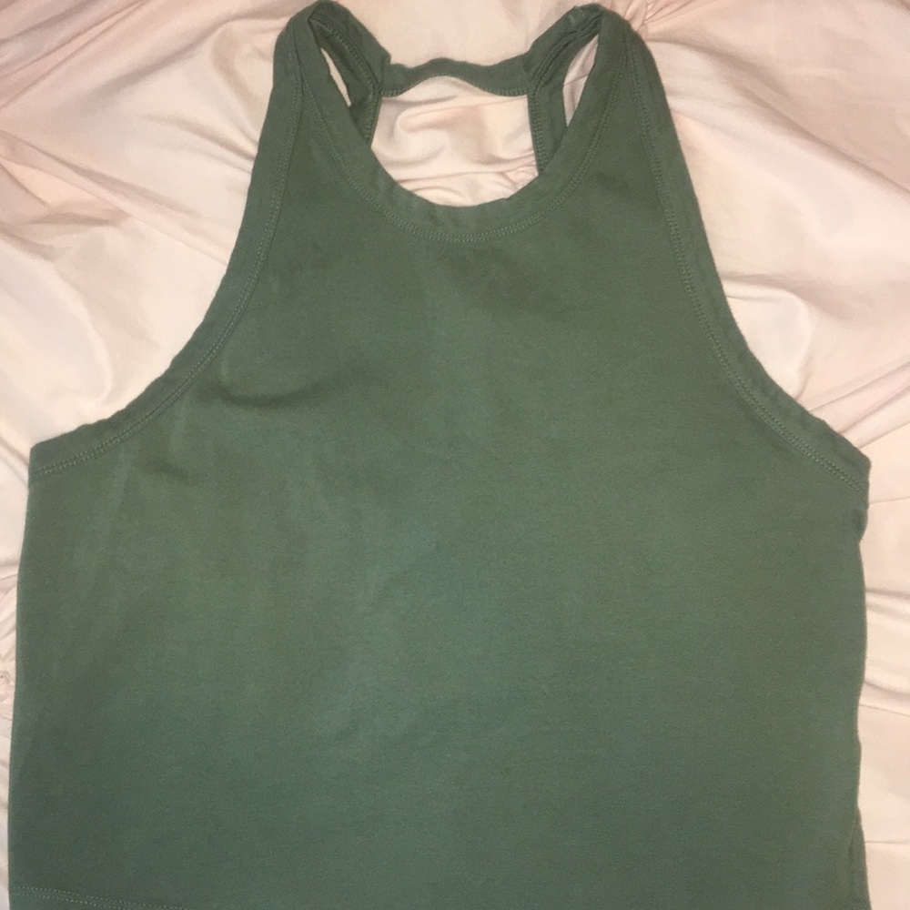 Olive green crop top
